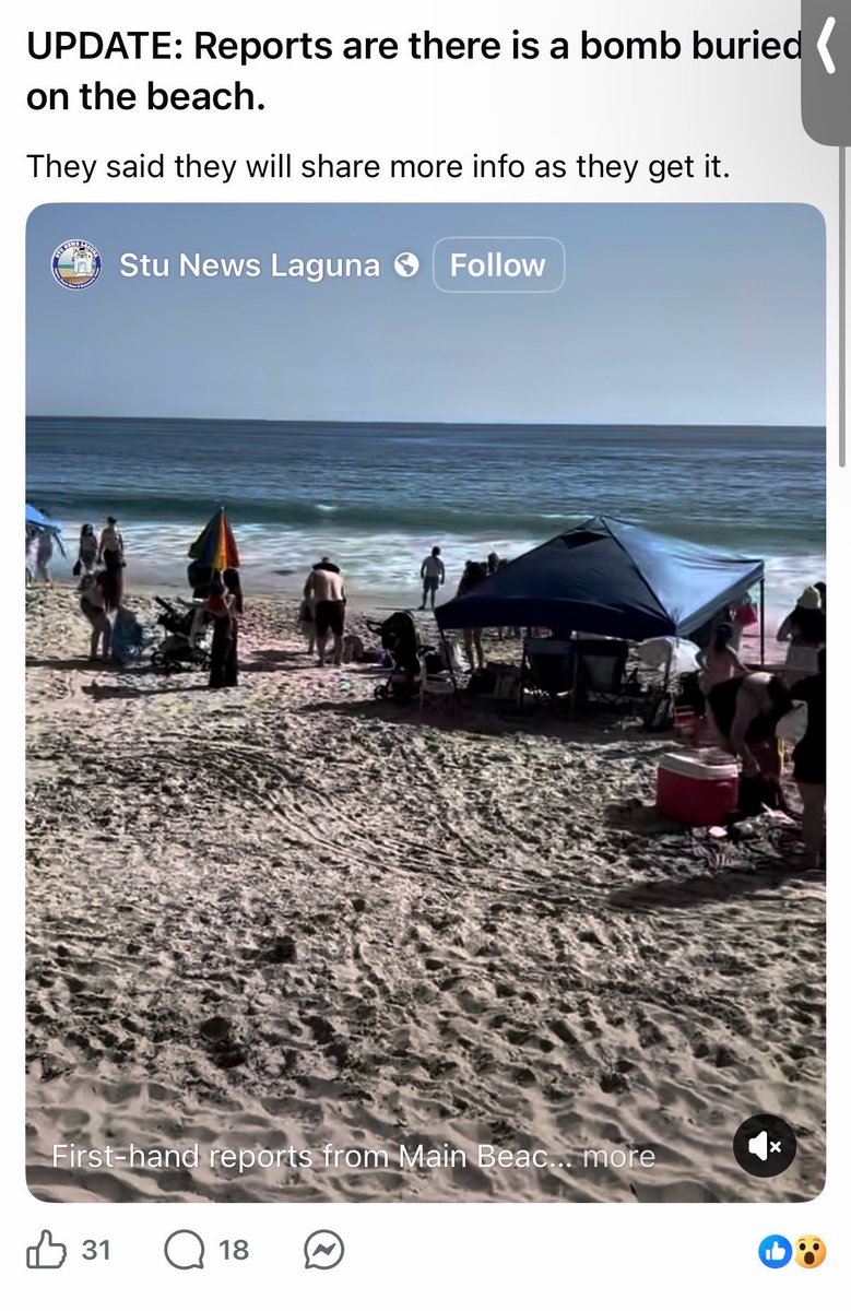 otiosebellicose's tweet image. 🚨 ATTN #LagunaBeach bomb reported buried on Main Beach

Praying it’s a horrible prank 🙏 

#OC #OrangeCounty