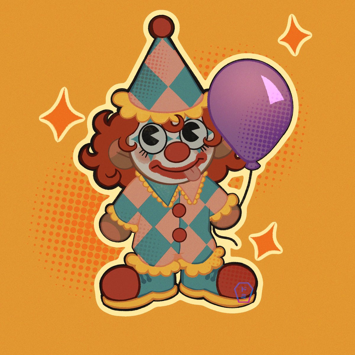 doquedoque29's tweet image. Just a silly little clown offering you a balloon, 
would you accept?

#CommissionsOpen #procreate #SmallArtist #ArtOnTwitter
