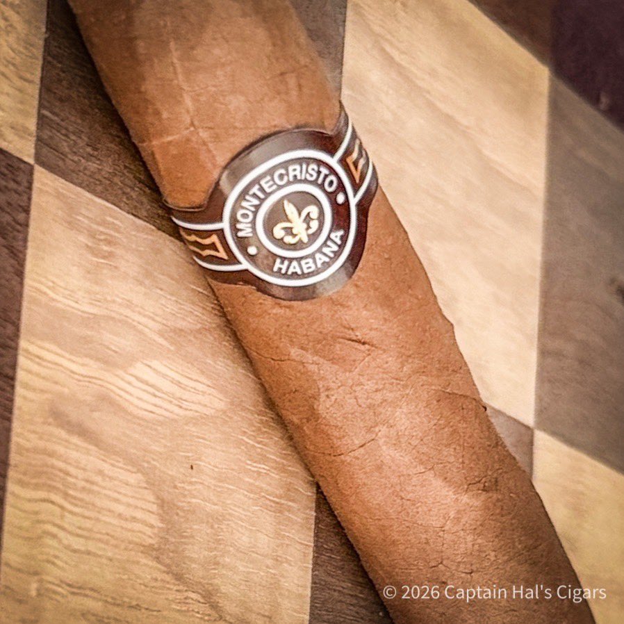 CaptainHal47's tweet photo. Today’s pick: Montecristo Habana. The absolute classic. Medium-to-full with deep notes of leather, coffee, and spice. Smooth, rich, and consistent every single time.  
#CigarLife #Montecristo #Habana https://t.co/QR31iX1kJc