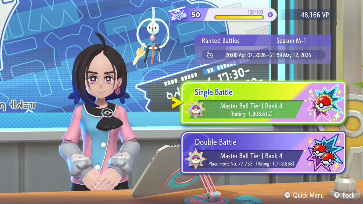 happy to have hit masterball in both bss and vgc!! i’m having a blast