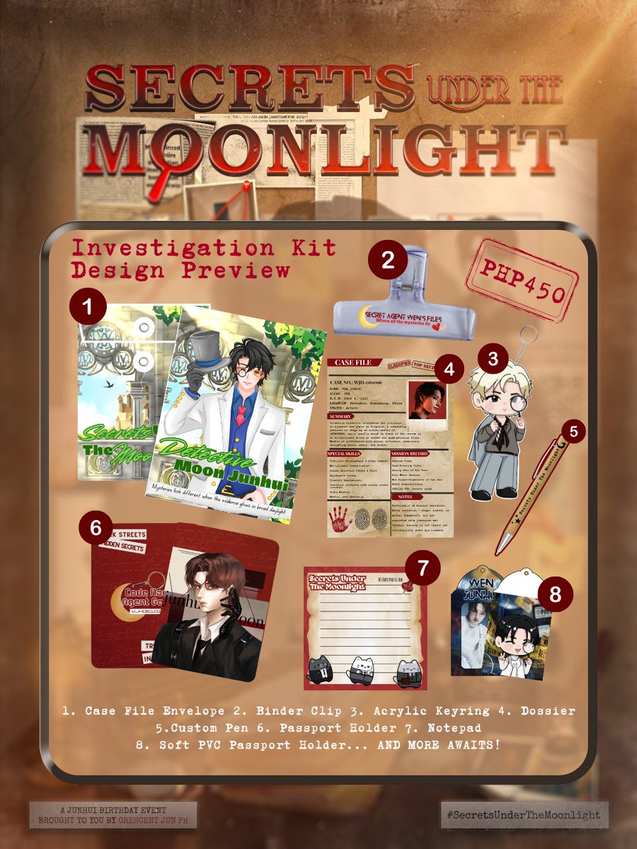 Another secret is out. The operation’s arsenal revealed!

Secure your investigation kit and join the mission.

Here's the final design for the INVESTIGATION KIT. 

Pre-Order Deadline: April 23, 2026
Kit Price: PHP450.00
DOP: PAYO

Kit is open for both OFFLINE and ONLINE.

OFFLINE