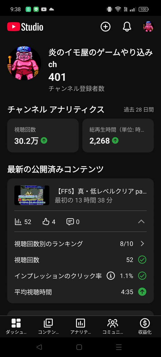 おはようございます。チャンネル登録者様が400人になりました。
おかしなチャンネルですが、視聴頂けて嬉しいです。ありがとうございます。
通常動画が軸足のつもりですが、すっかりショートが主力のチャンネルになってしまいました汗
引き続き変なことをやっていきますが今後とも宜しくお願いします