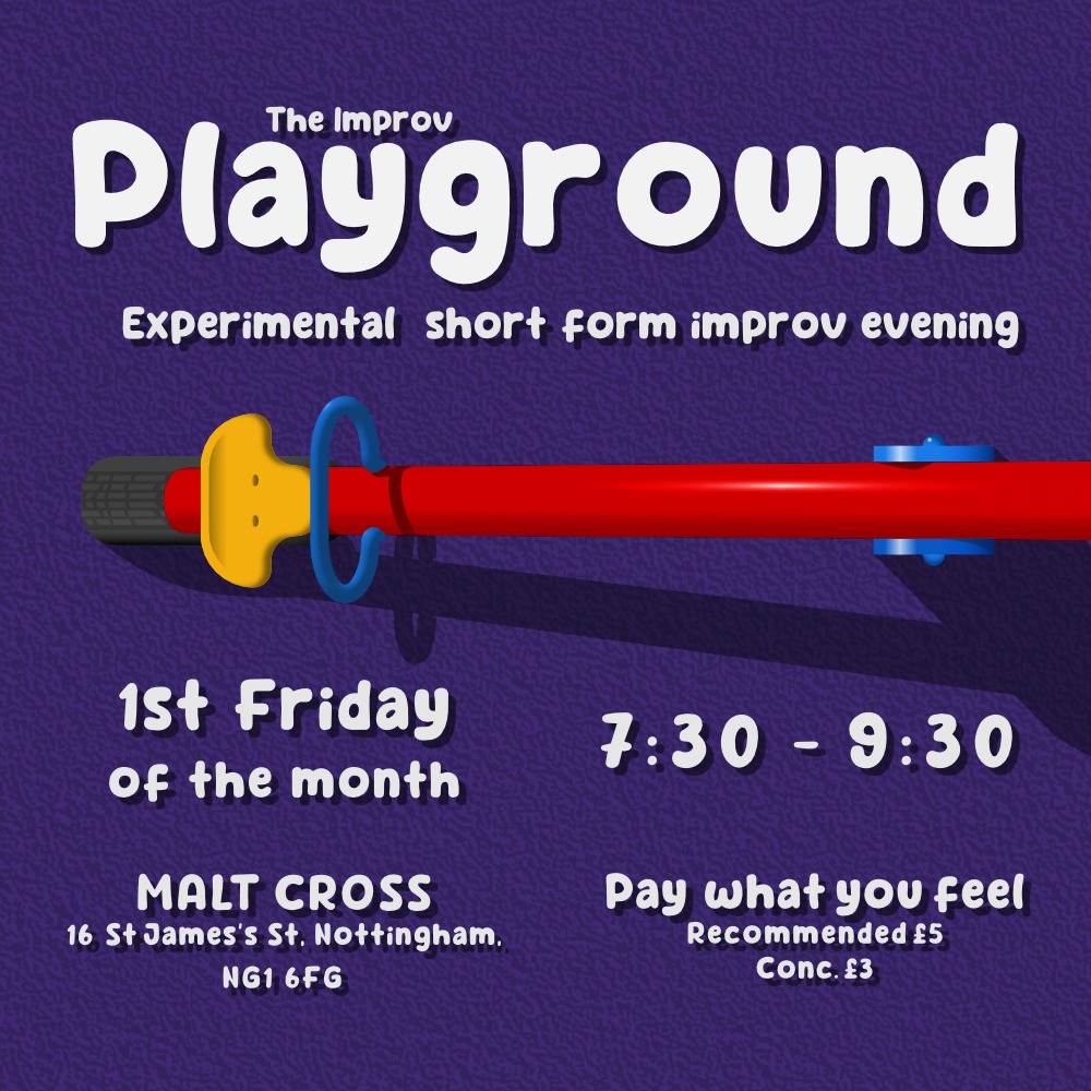 MissImp_Notts's tweet image. The Improv Playground is back for April fun and games! Friday 3rd April, 7.30pm at Malt Cross.
 #improv @maltcross #workshop wp.me/pb3l8l-TP5