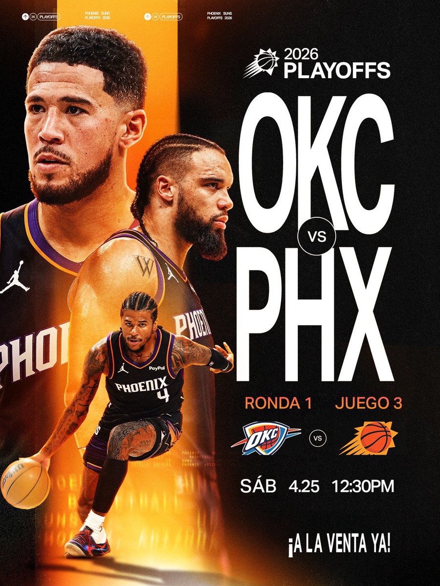sunsenespanol's tweet photo. ¡Ya puedes conseguir tus boletos para los Playoffs en PHX!

🎟️ https://t.co/HNUXogCNDH https://t.co/ZeXMHTkqq3