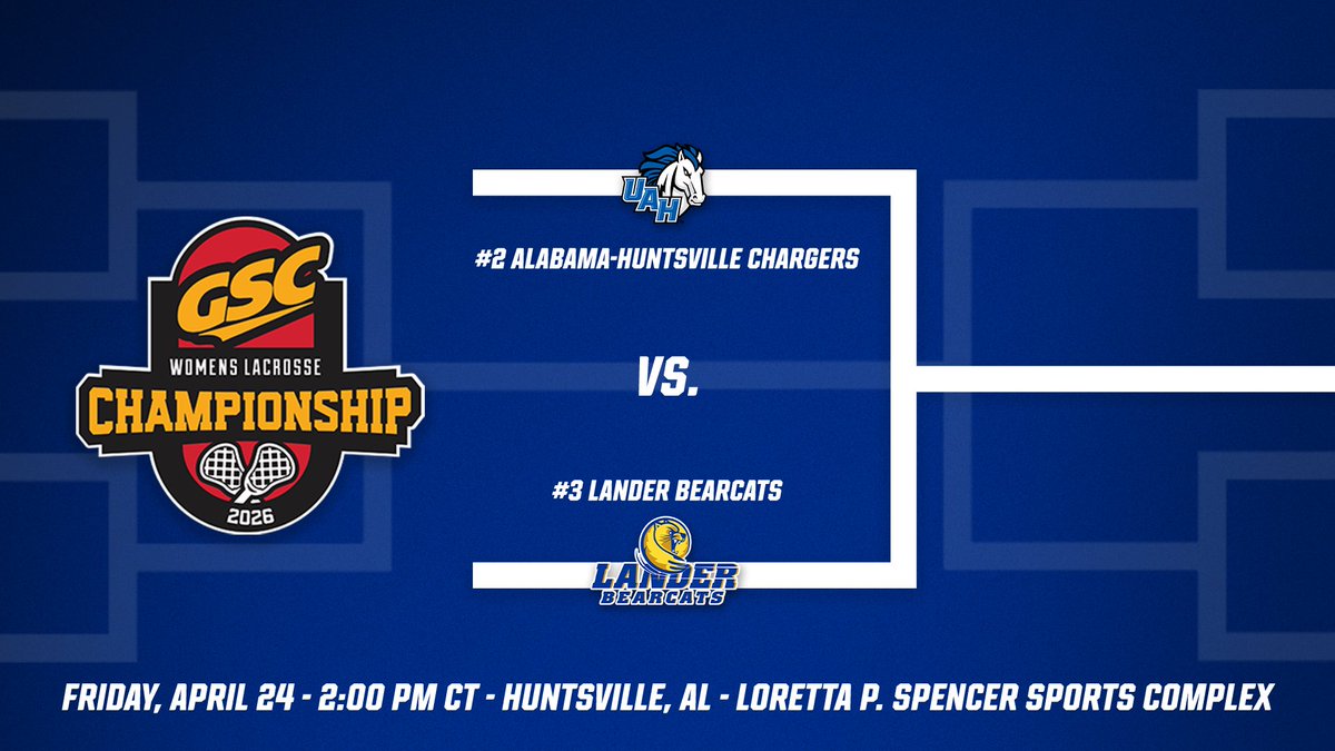 LanderAthletics's tweet photo. Lander earned the #3 seed in next week’s @GulfSouth Women’s Lacrosse Tournament!

They will face #2 seed Alabama-Huntsville in the semifinals on Friday.

More information, including tickets, can be found in the story below.

📰: https://t.co/9hNZetXy4Q

#cLawsUp | @Lander_WLAX https://t.co/WicpXHOK7F