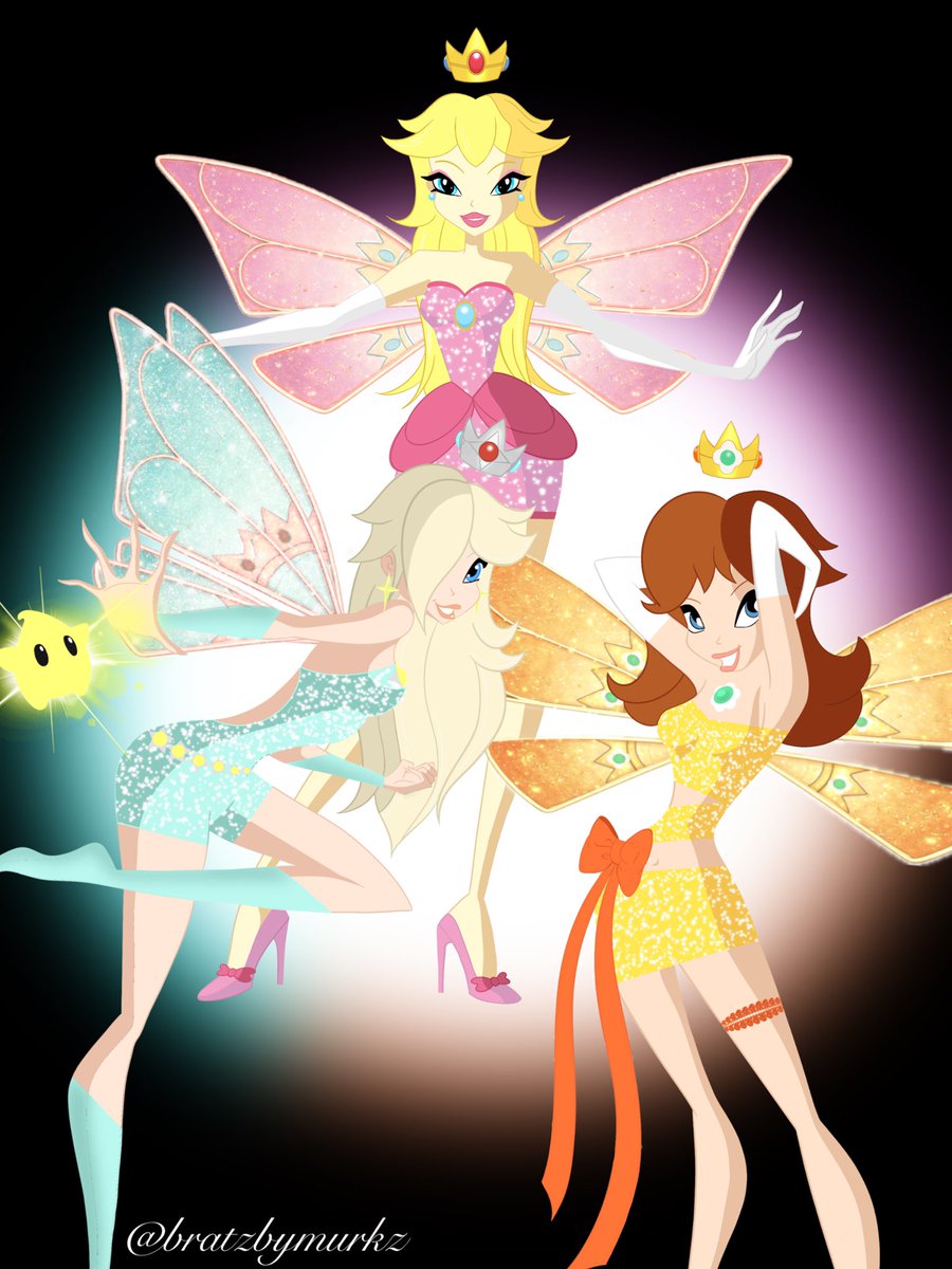 bratzbymurkz's tweet image. Mario princesses as Winx fairies 🌼🍄🌟 
#winx #winxprincess #marioprincesses