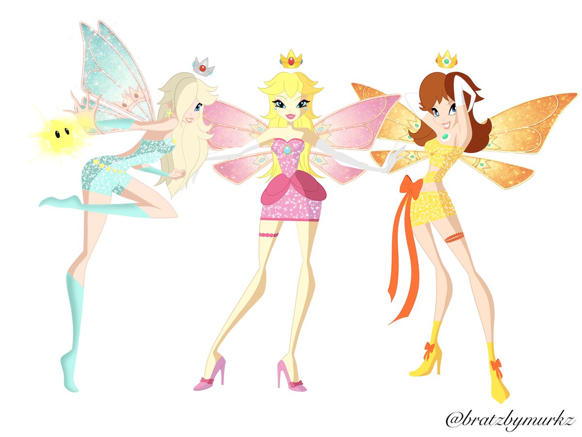 bratzbymurkz's tweet image. Mario princesses as Winx fairies 🌼🍄🌟 
#winx #winxprincess #marioprincesses