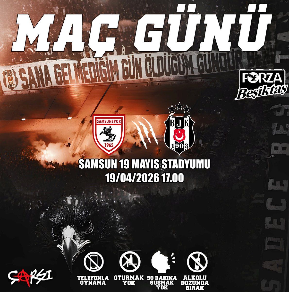 BÜYÜK BEŞİKTAŞ TARAFTARININ DİKKATİNE !
Samsunspor taraftar gruplarının; Şanlıurfa ve Kahramanmaraş'ta yaşanan acı olaylarda kaybettiğimiz öğretmen ve öğrencilerimiz için başlattığı 1 dakikalık sessiz kalma davetini yürekten destekliyoruz. Gösterdikleri bu üstün duyarlılıktan