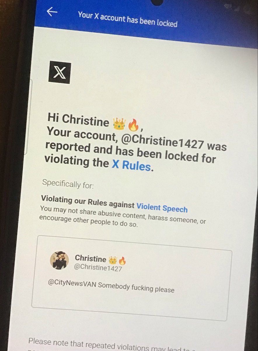 Christine tweet media
