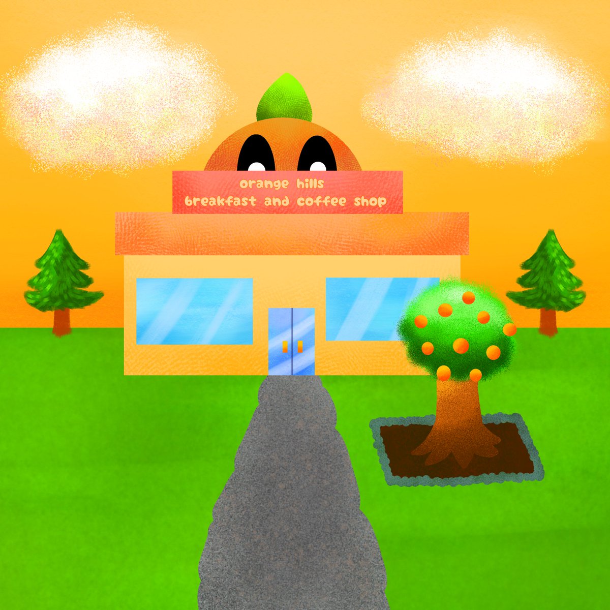 Rocky_artist00's tweet image. Welcome to Orange Hills breakfast and coffee shop!
#art #orange #vibrant
