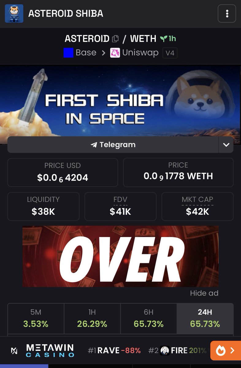 thebasedfrogx's tweet photo. Let’s start by flipping $asteroid on solana 

0xB6aA652651efeca3Eb7C02a3b057fC0C5Fe81ba3 https://t.co/6fSNQVIhhF