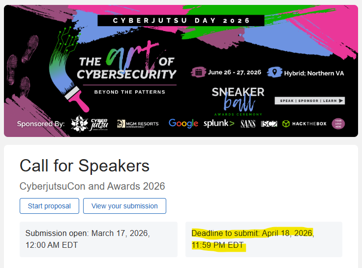 InfoSecSherpa's tweet image. Tick-tock! You still have some time left to submit your #CFP for the @WomenCyberjutsu 2026 conference in Northern Virginia! 
whova.com/call_for_speak…