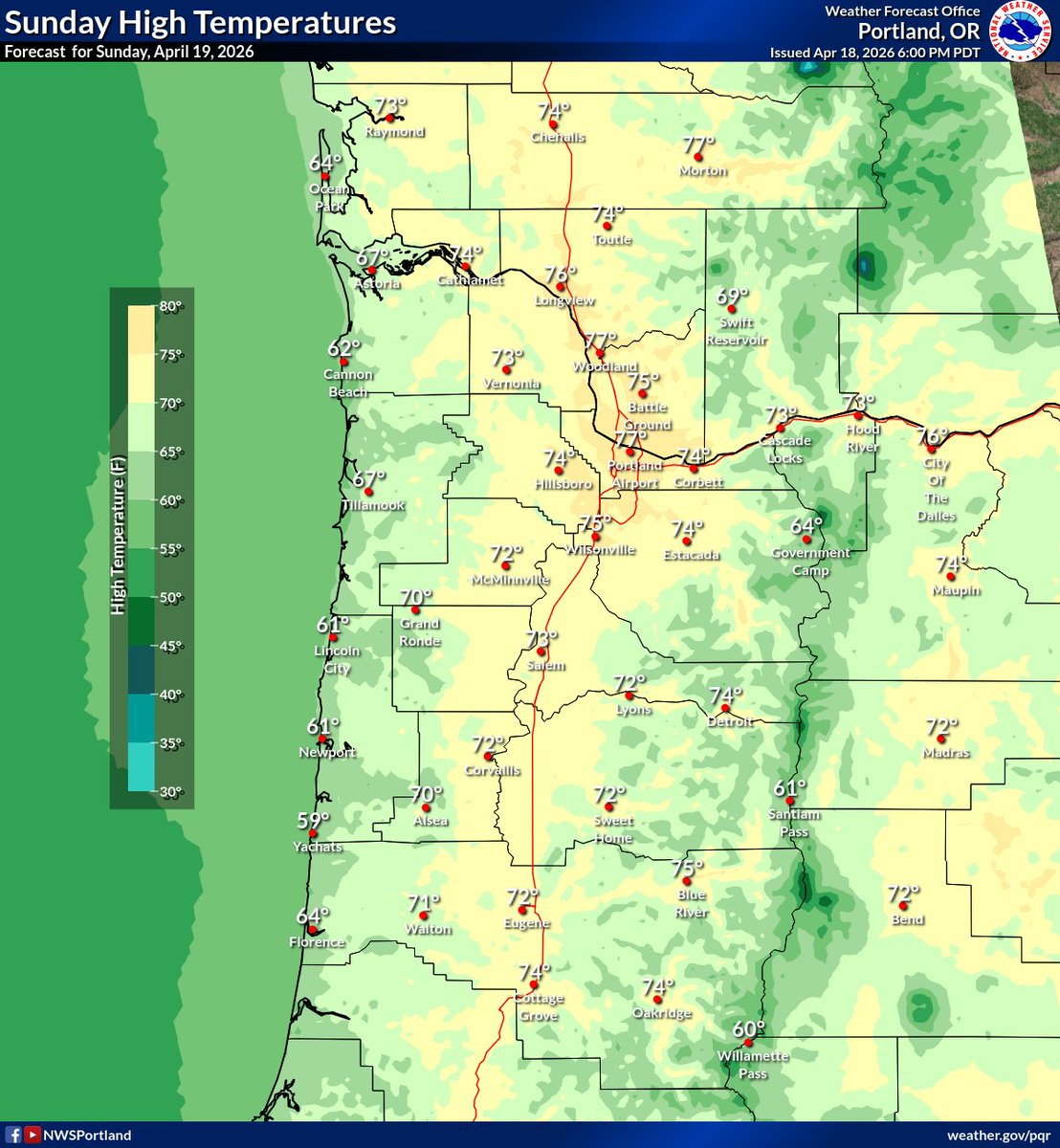 NWS Portland tweet media