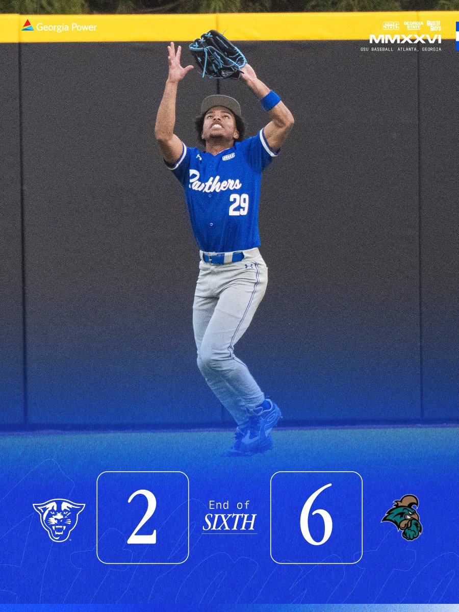 GSU_Base's tweet image. After 6 in Conway.

#LightItBlue | #BLB