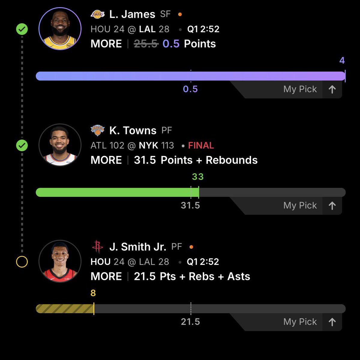 chalkedornot's tweet image. Set this before the KD announcement earlier 😮‍💨🔥 Is this green? #NBAPlayoffs #DraftKings #Pick6
