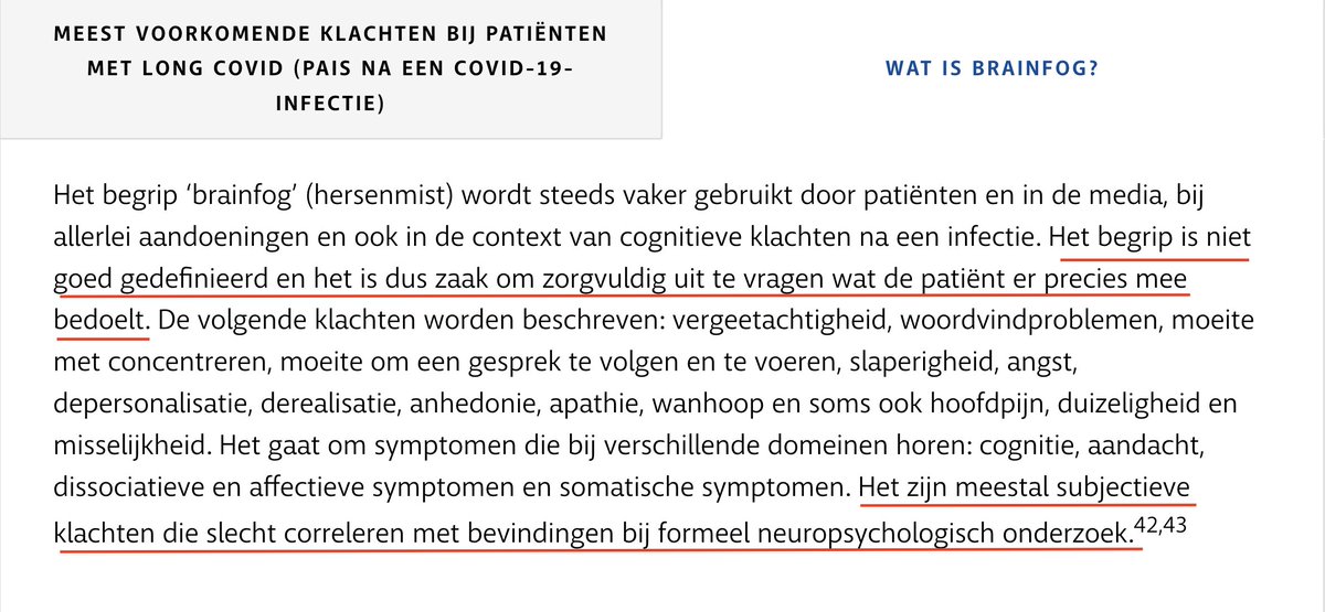 Ik moet soms zo ontzettend hard lachen. 

Eind 2020 legde ik aan <a href="/mkeulemans/">Maarten Keulemans</a> uit dat geen enkele zichzelf respecterende neuroloog ooit de term 'brain fog' in de mond zou nemen. Nooit. 

Dat was hier:

janbhommel.nl/over-wetenscha…

Maar toen wist ik nog niet dat bij Maarten alleen maar