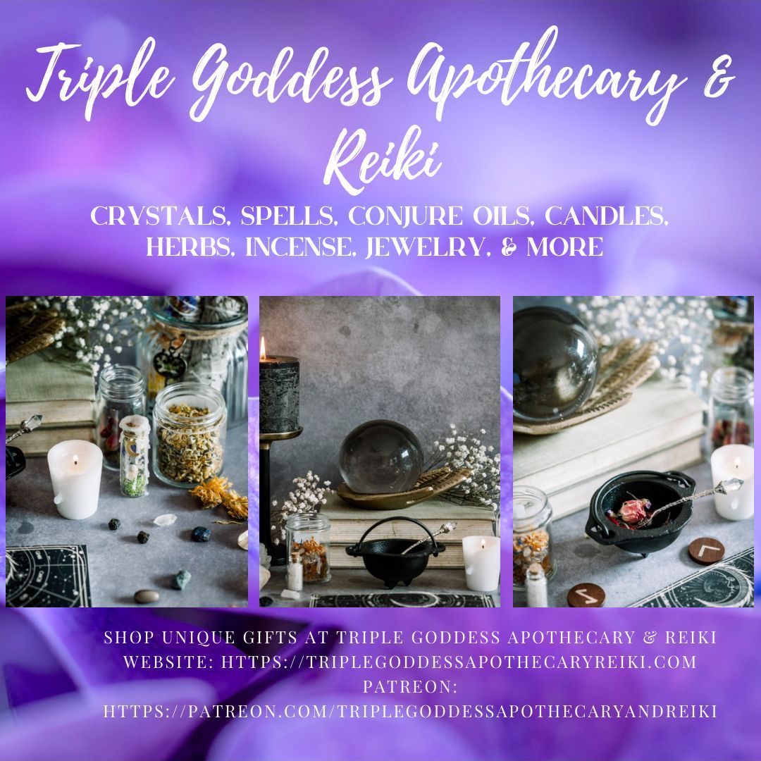 triplegoddessa1's tweet image. Shop crystals, candles, herbs, tarot cards, incense, and more at bio.site/rowanravenwolf #etsy #crystals #tarot #candles #triplegoddessapothecaryandreiki