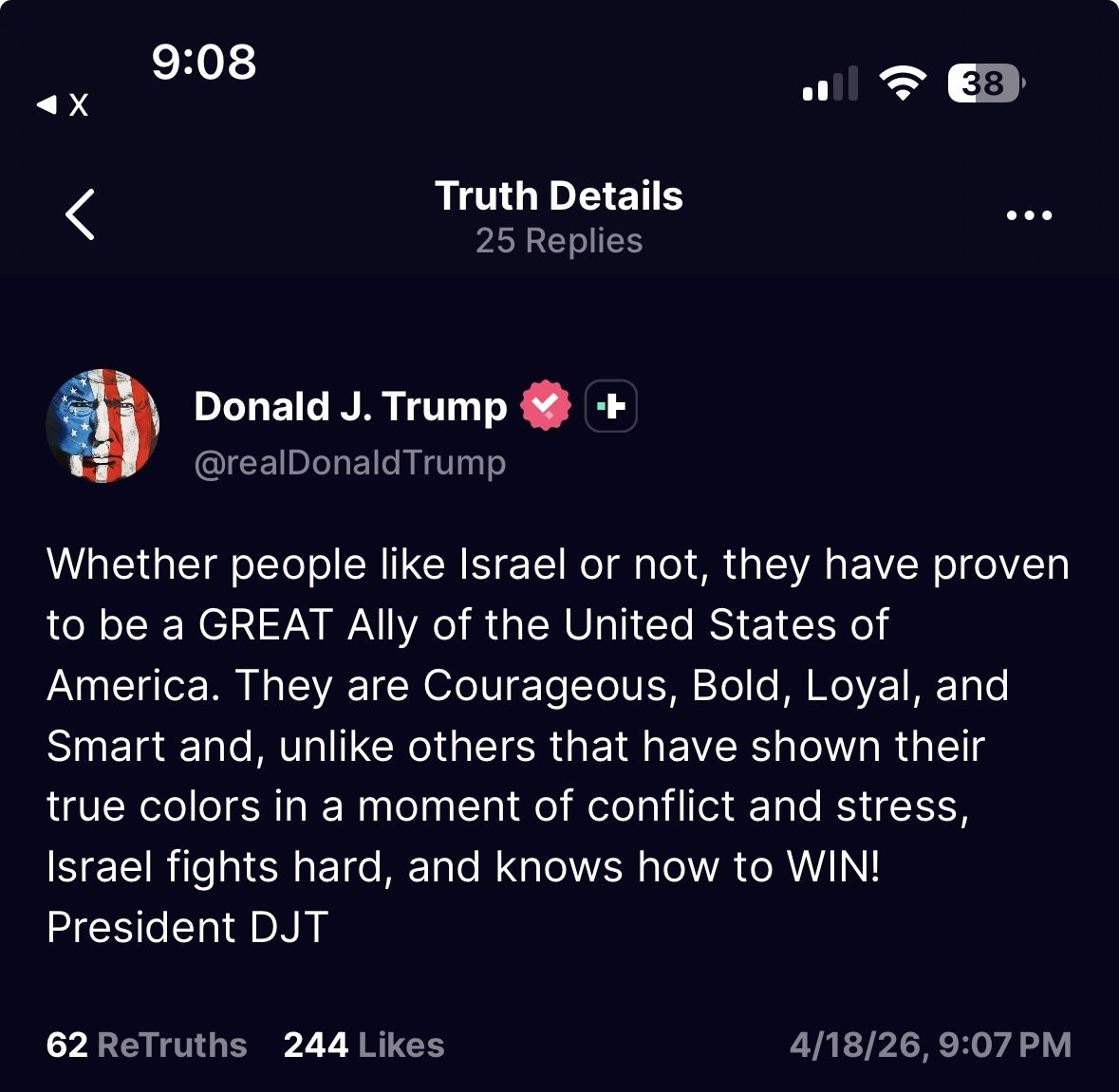 Message from <a href="/POTUS/">President Donald J. Trump</a> Trump