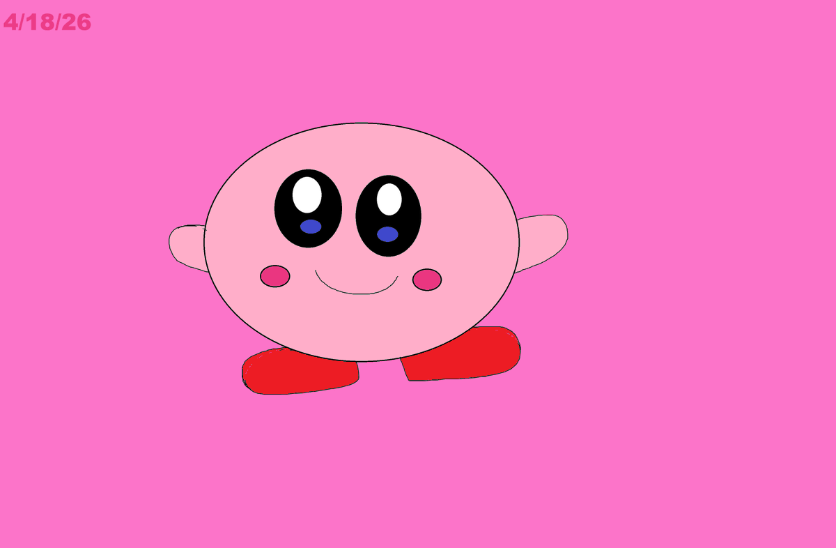 Brittan93006455's tweet image. #Kirby #KirbyFanart #April #Spring #AprilFanart #2026Fanart #Fanart #MyFanart #Drawings #MyDrawings #Brittany8895 #MicrosoftPaint #MSPaint #VideoGameFanart #Nintendo #NintendoFanart