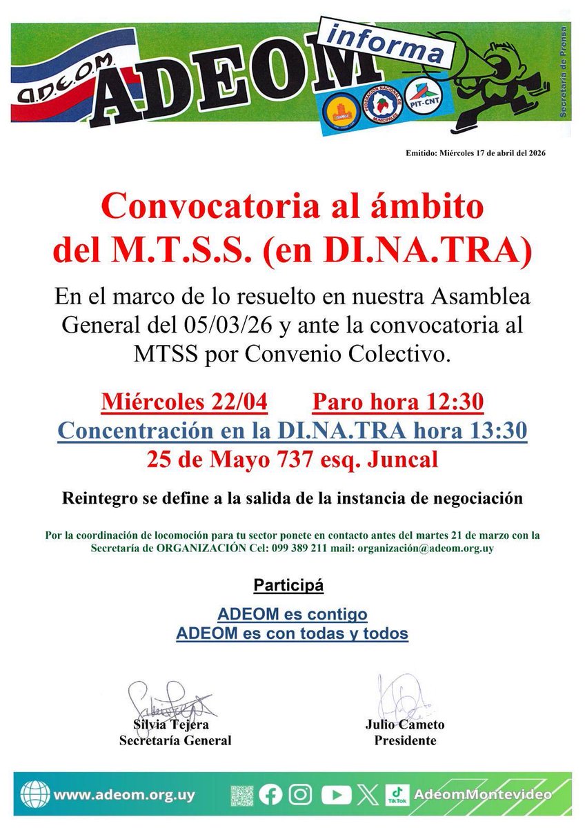 ADEOM MONTEVIDEO tweet media
