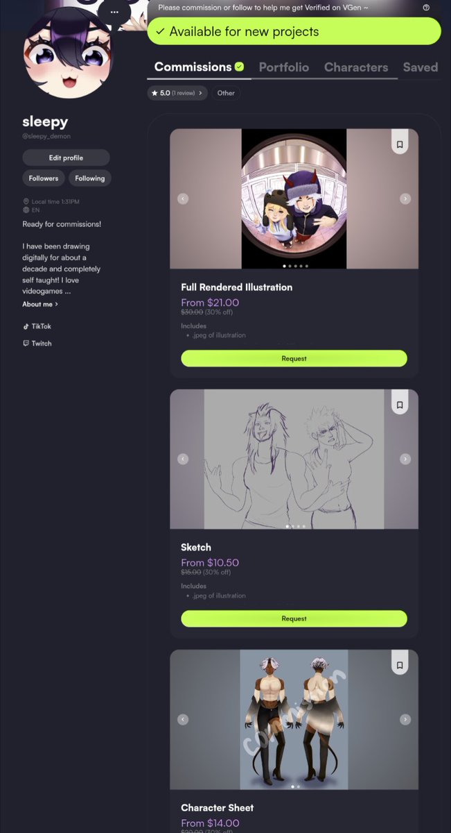 sleepy •COMMS OPEN• tweet media