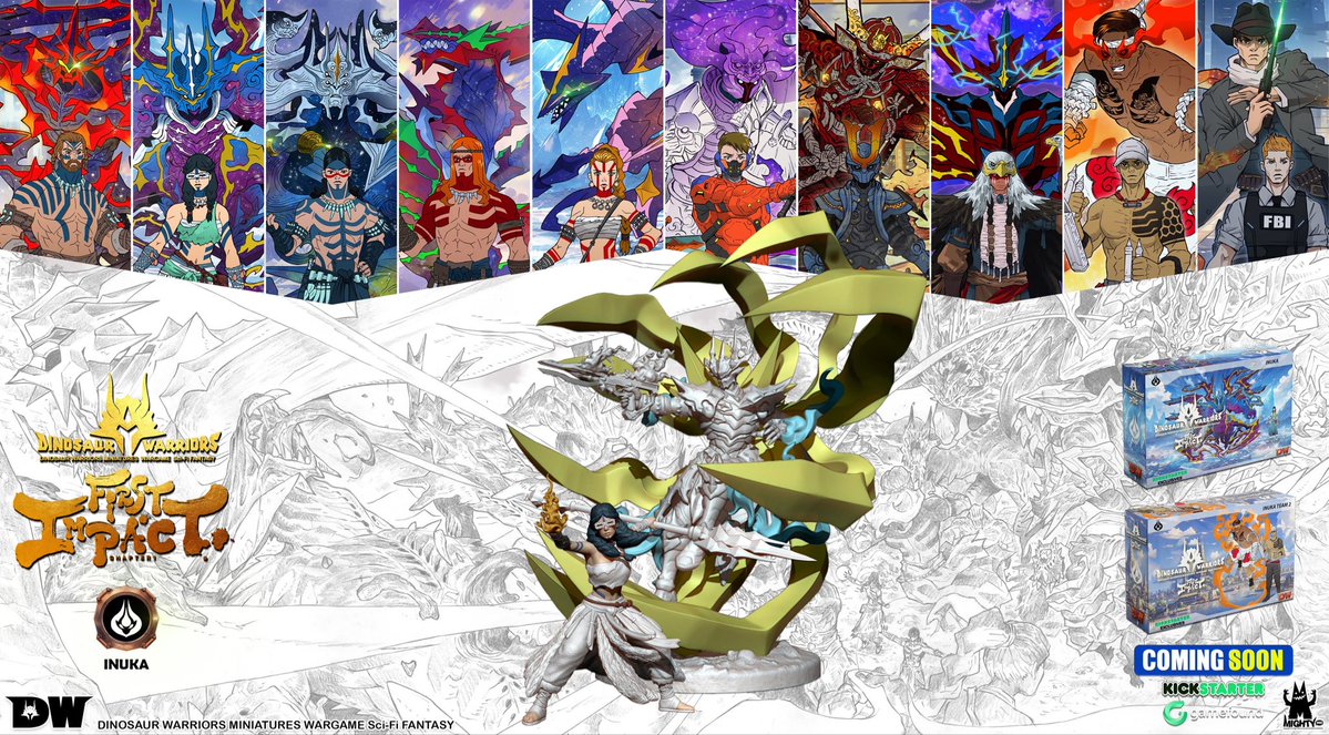 Monsterink_NFT's tweet image. •DINOSAUR WARRIORS MINIATURES WARGAME Sci-Fi FANTASY
•COMING SOON
 #dinosaurwarriors #WARGAME #miniature  #kickstarter #kickstartercampaign