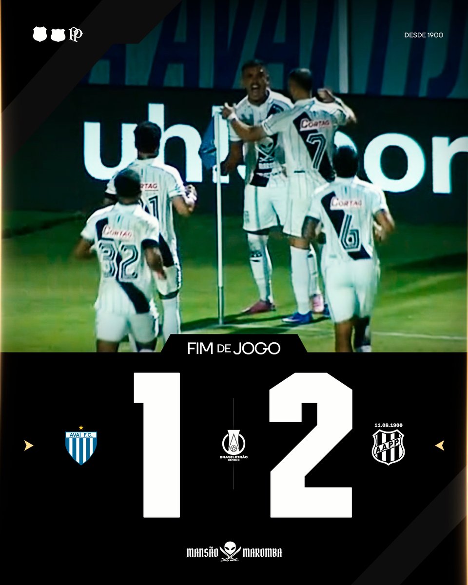 A PONTE É O TIME DA VIRADA 🦍🦍🦍🦍🦍🦍🦍

Com raça, personalidade e o coração na ponta da chuteira, Ponte Preta vira pra cima do Avaí e soma três pontos na Série B! VAMOOOOOOOOSSSSS 🔥🔥🔥🔥🔥

⚽ Pottker
⚽ Diego Tavares

#AVA1X2PON #VamosPonte