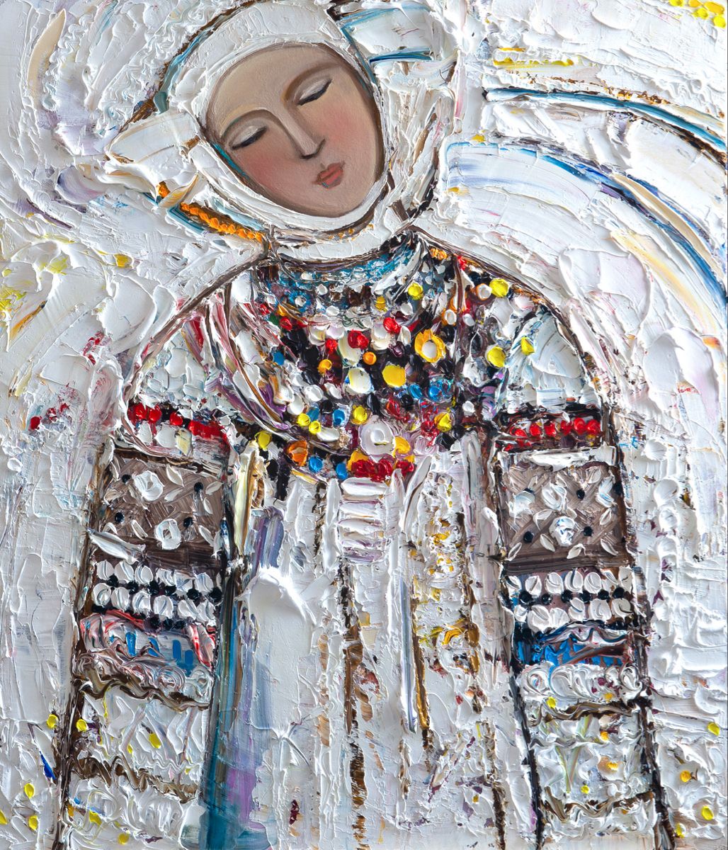 Ukrainian Madonna. 🎨Artist Olesya Hudyma. 🍃🌹🍃