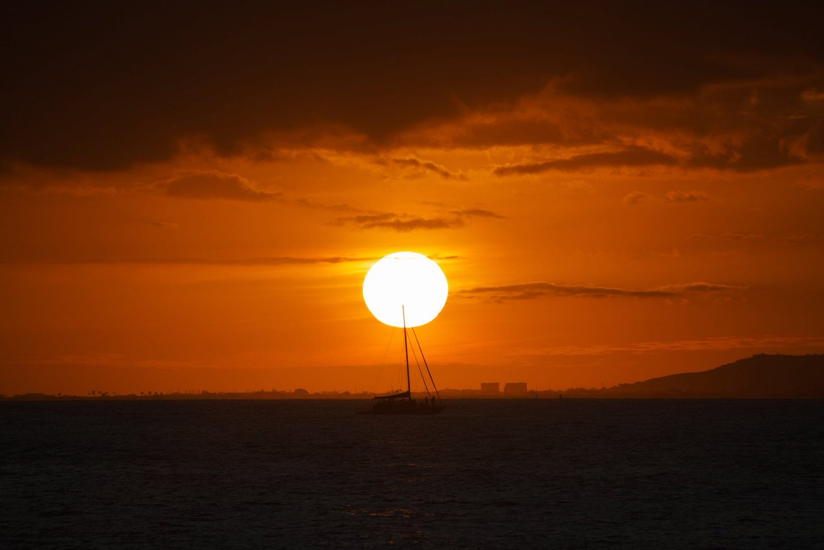 Kainoa808Strong's tweet image. #Canon T1i Canon 55-250mm STM #Sunset #Honolulu #Hawaii