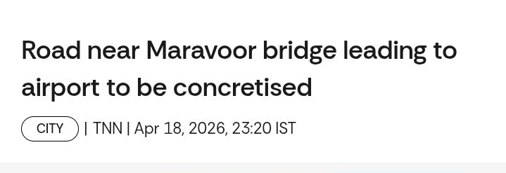 MangaluruInvest's tweet image. A 500m stretch near #Maravoor #Bridge on the #KPT–#Mangaluru #Airport road will be upgraded to a 4-lane concrete road under ₹9 crore project. Work starts soon, completion in ~3 months.

Link to the article:
google.com/amp/s/timesofi…