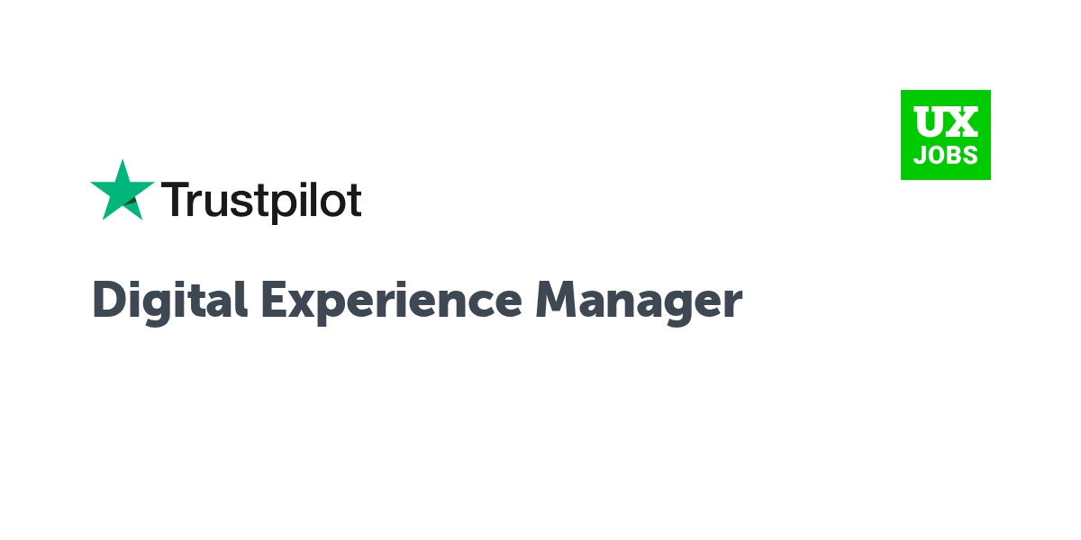UXjobs's tweet image. Digital Experience Manager at Trustpilot
 · Full-time, Permanent
 · London
#ux #userexperience #job
uxbri.org/jobs/2819/digi…