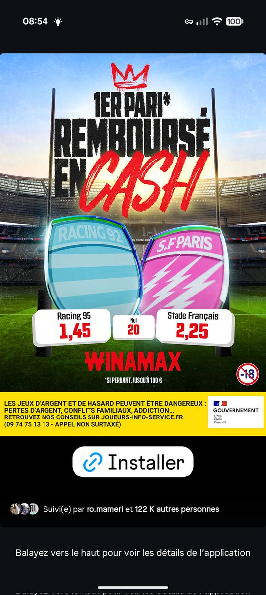 Ankle_Broken95's tweet image. Hey @WinamaxSport faut vraiment penser a relire vos pubs sérieux 🤣🤣 le Racing 95 🤣🤣🤣🤣 
Laissez les vrais comme @Betclic faire sinon ,😅
#rugby #top14 #derby