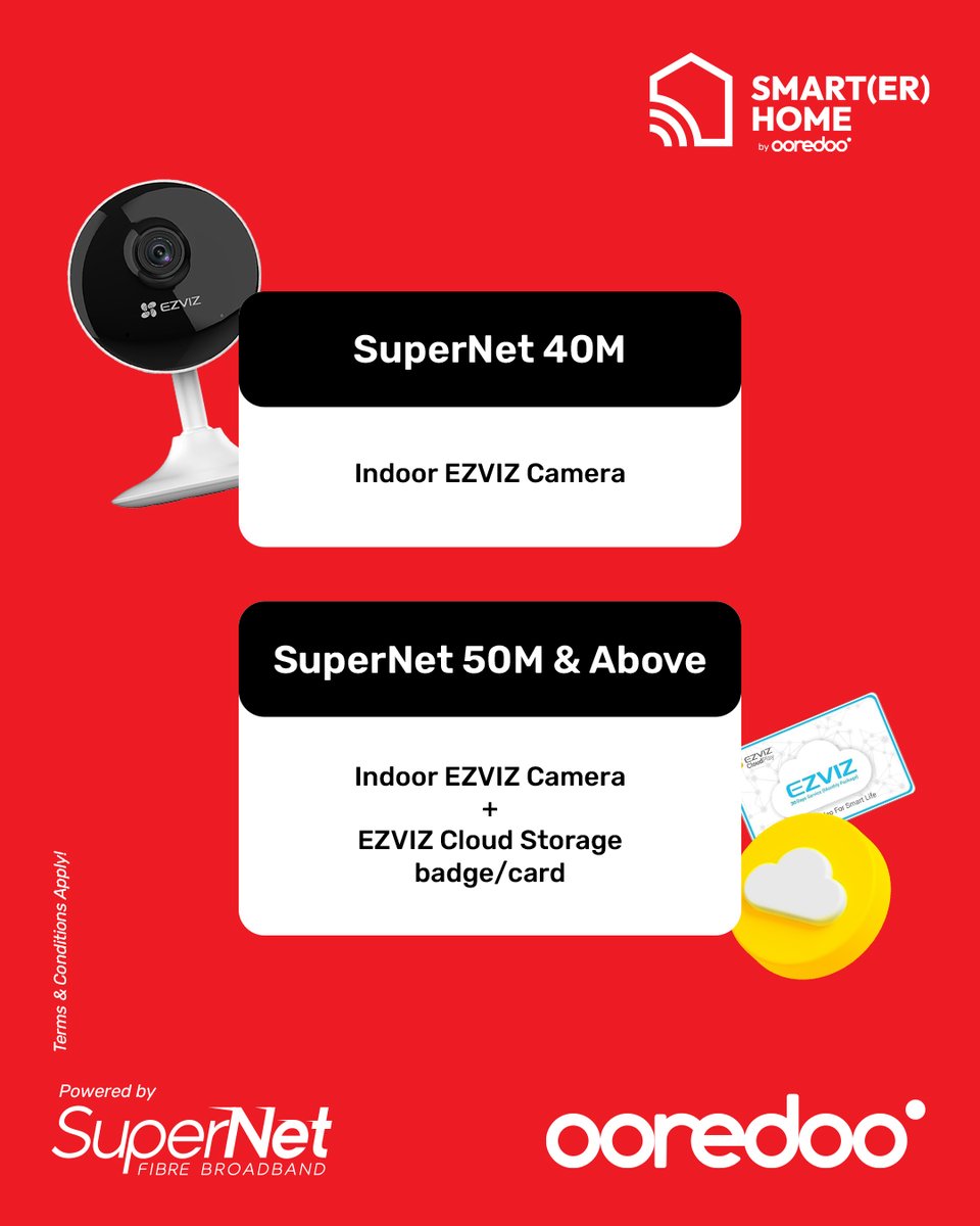 Activate Unlimited SuperNet and get a FREE Smart(er) Home device to keep your home connected and secure.

🔹 SuperNet 40M – Indoor EZVIZ Camera
🔹 SuperNet 50M &amp; above – Indoor EZVIZ Camera + EZVIZ Cloud Storage

Get yours now 👉 ore.do/fbb-promo

T&amp;Cs apply
