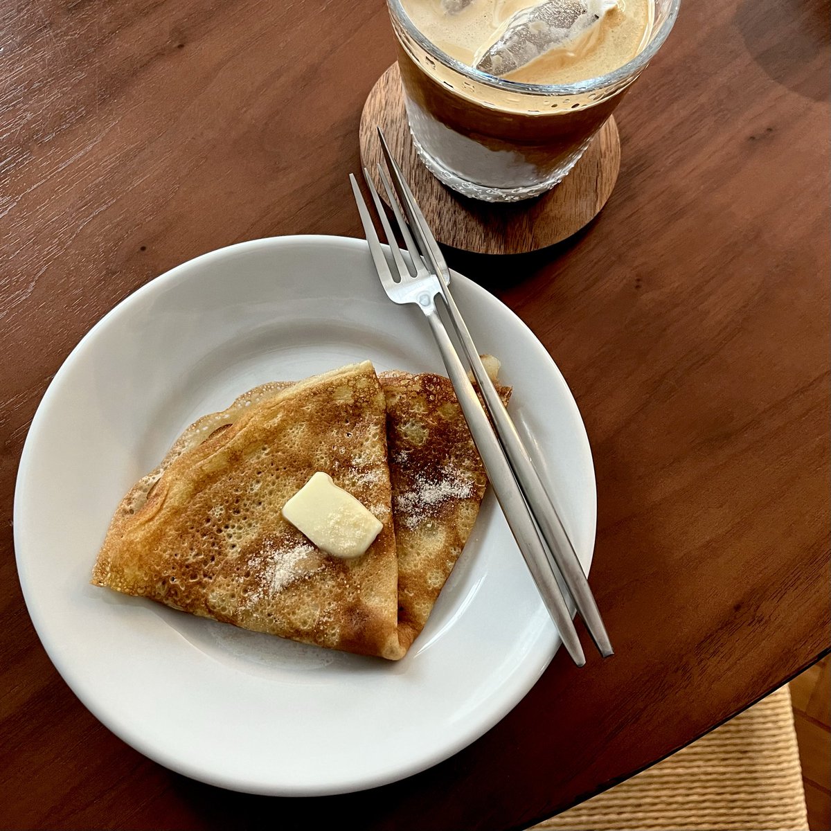 no60735933's tweet photo. 3時のおやつにバターシュガークレープ https://t.co/cTJPHSqJDZ