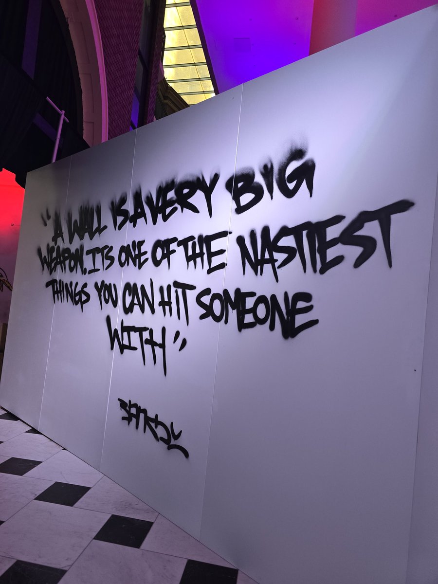 KadzAnubis's tweet image. There were some pieces that really struck a cord. I stood there and stared almost hearing the distorted whispers that got carried over. 
#Banksy