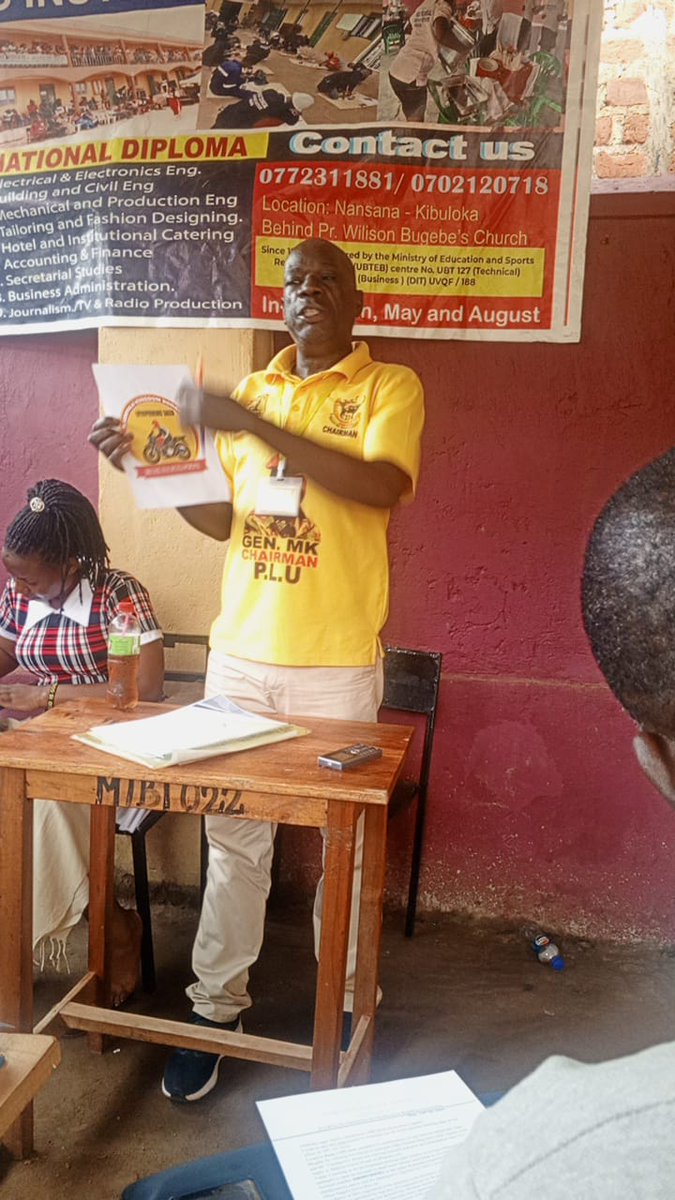 Kafooko igga Apollo chairperson Kampala boda boda ENTERPRENUERS SACCO introduced SACCO logo in Meeting at GMK.BUILD association Uganda 🇺🇬 head office Nansana municipality