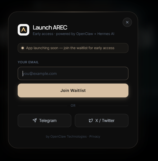 Arec AI tweet media