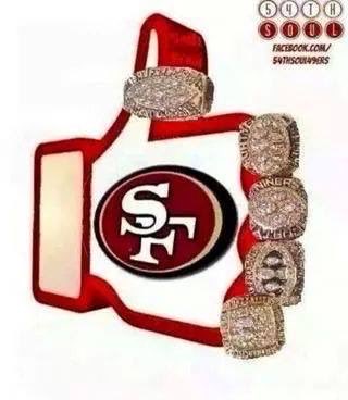 PatLemucchi's tweet photo. @txy_89 @LombardiHimself Cool post troll.  Grow up and talk real football. Hawks deserve respect for winning it all…but that Niner team was on one wheel down the stretch and still went 4-2 against the best division in football. Having 2 rings is a Penis. Having 5 is a cock. Nice Penis pal. https://t.co/jcx1KXMo3T
