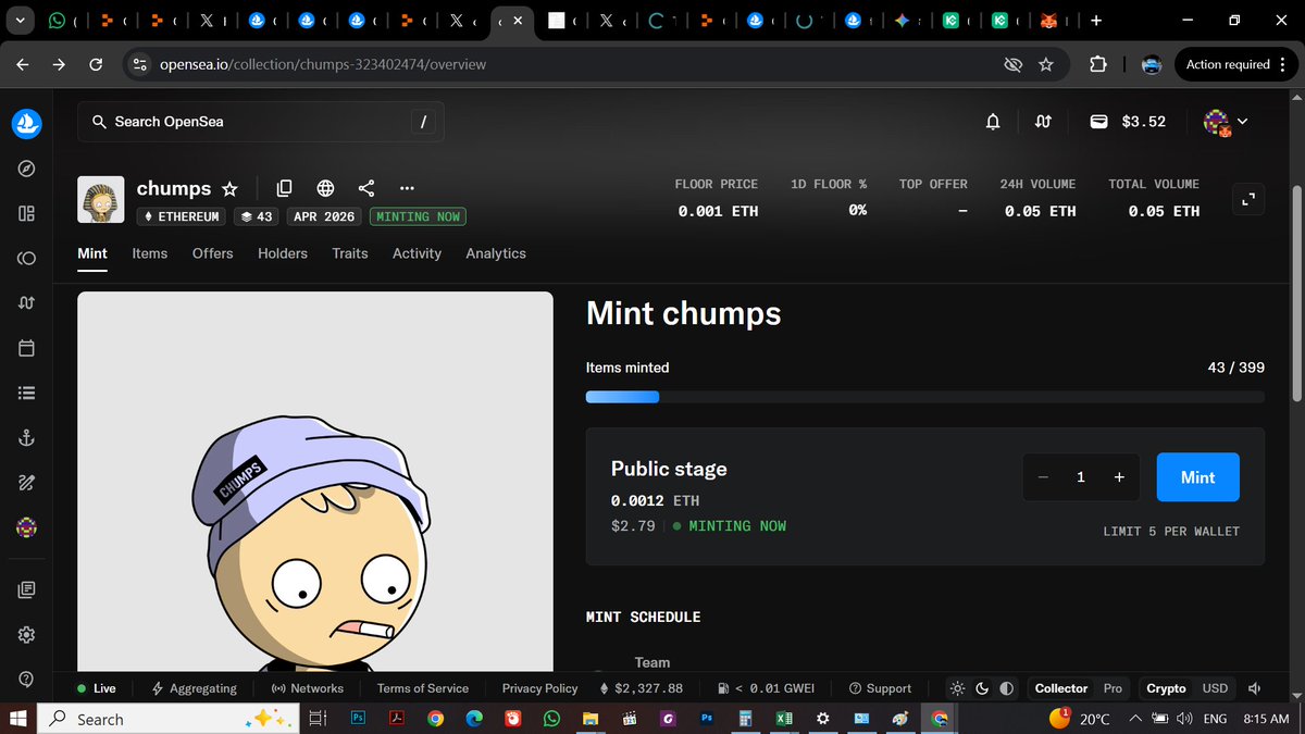 TurkyMado24679's tweet image. Hey @ChumpsonEth, quick Q. I'm an ETH mainnet holder (#32, #33) but noticed a separate mint on Base (115/400 done).

Since price is the same (0.0012 ETH), why split the liquidity? Does total supply increase now? Need clarity for the community! 🧐🚀 #Chumps #NFT #Base