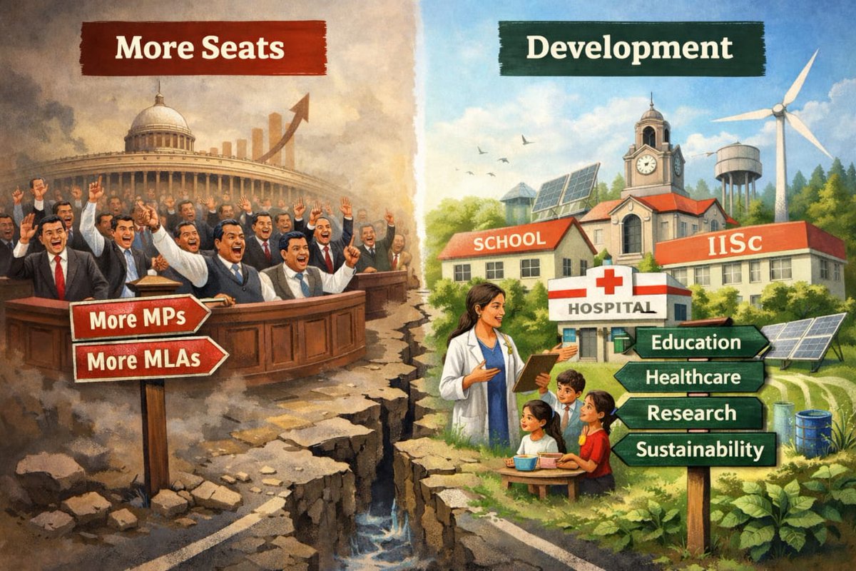 abrudresh25's tweet image. ಒಂದು ಬಾರಿ MLA/MP ಆದರೂ ಪಿಂಚಣಿ ಸಿಗುತ್ತದೆ — ಗೊತ್ತಾ? 🤔
ಜನಸಂಖ್ಯೆ ಹೆಚ್ಚಿದ್ರೆ seats ಅಲ್ಲ, solutions ಬೇಕು👇
✔️ Schools &amp;amp; Hospitals
✔️ Teachers &amp;amp; Research
✔️ AI &amp;amp; Future Policy
✔️ Transparency &amp;amp; Governance
#Delimitation  #QualityOfLife  #SustainableIndia #ಜನಾಭಿವೃದ್ಧಿ