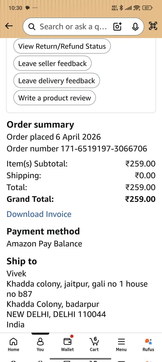 Amardeepsh79765's tweet image. Faulty part from @amazonIN (Order: 171-6519197-3066706) damaged my washing machine's PCB. Total loss ₹3,618 but Amazon only refunded ₹259.
Grievance filed: 9117594.
Need full compensation for repair! @AmazonHelp @jagograhakjago #AmazonIndia #ConsumerRights
