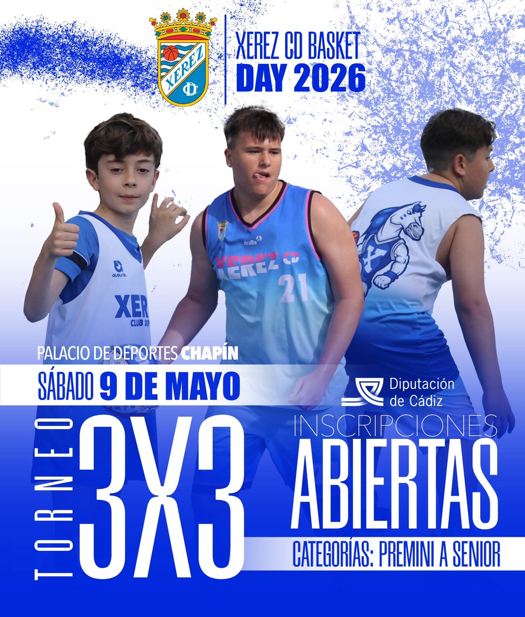 XerezCDBasket's tweet image. ¡APÚNTATE AL TORNEO 3X3! 🏀🔥

¿Estás preparado para los 10 minutos más intensos de la temporada? El próximo 9 de mayo la pista es vuestra. ⚡️🔵⚪️

👇 Enlace al formulario de inscripción:
forms.gle/V9tZyk9WhYytWE…

🤩Gracias @diputacioncadiz 

#BXCD #SomosXerezCDBaloncesto #3x3