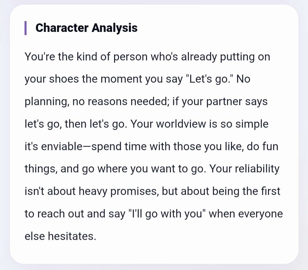 MBTI ได้น่อน แต่เวลาเพื่อนชวนเล่นไรก็เล่นตามจริง ๆ นะ 😂😂😂