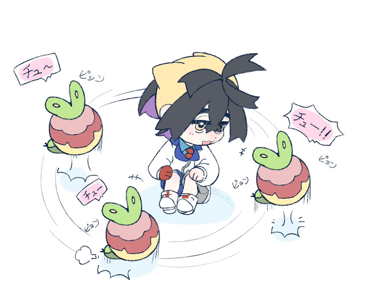 スグリmii &amp;カジッチュ(ペット)
楽しそう(˶◝◡ ◜|◝◡ ◜˶   )