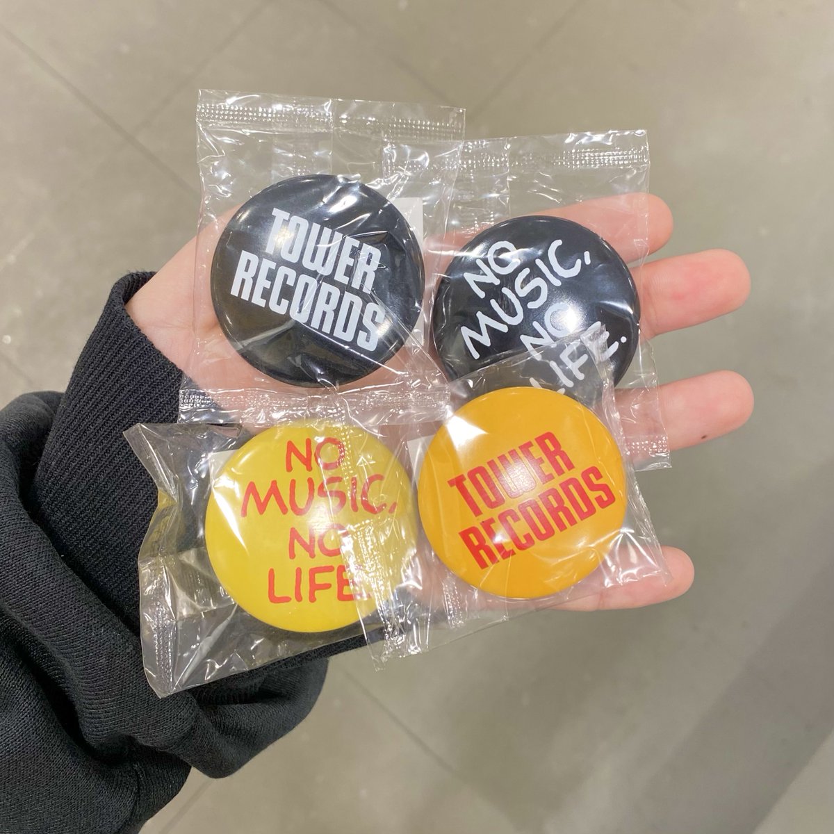 タワレコ缶バッジ】 NO MUSIC, NO LIFE. 缶バッジ TOWER RECORDS 缶