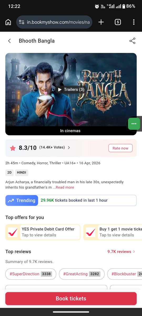 OkarSiyam's tweet photo. Almost 30k 🥳
#BhoothBangla #Akshaykumar https://t.co/aPkGceoUBa