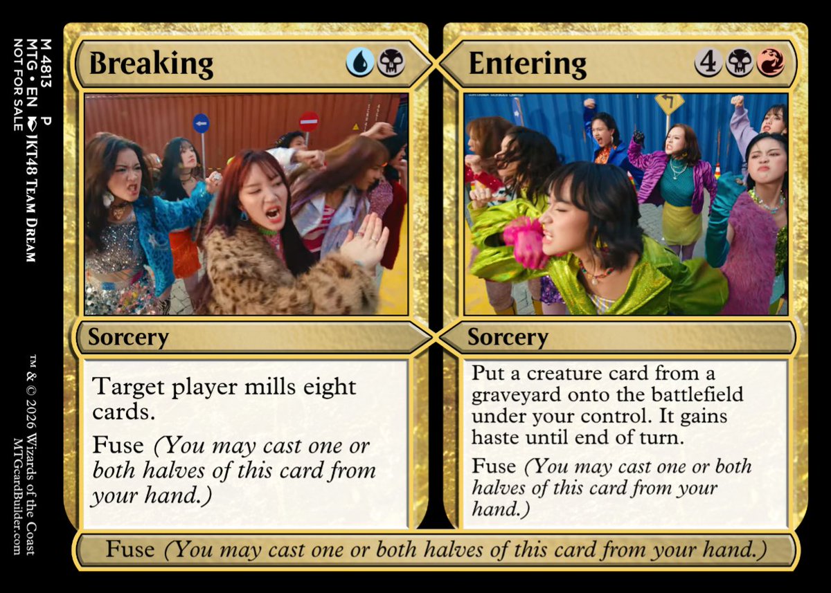 What if JKT48 Team Dream had an MTG (Magic : The Gathering) Split Card.  #DreamMeledaxxxx #JKT48Dream #DreamBakudanJKT48 - #MagicTheGathering #MTG  #TCG