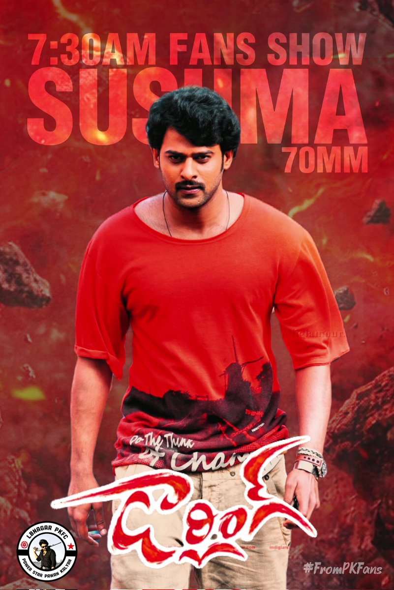 DirectorVinay3's tweet photo. This will be a banger from my side #Darling4k 
Spl lightings inside the theatre 
100kg papers 
Hand banners 
Crackers 
Spl audio mashup of #Prabhas‌  &amp; #PawanKalyan  

Celebrations by team VINAY PRABHA ( #pkfc &amp; #pbfc  lb nagar ) https://t.co/mgNRiZW5GB