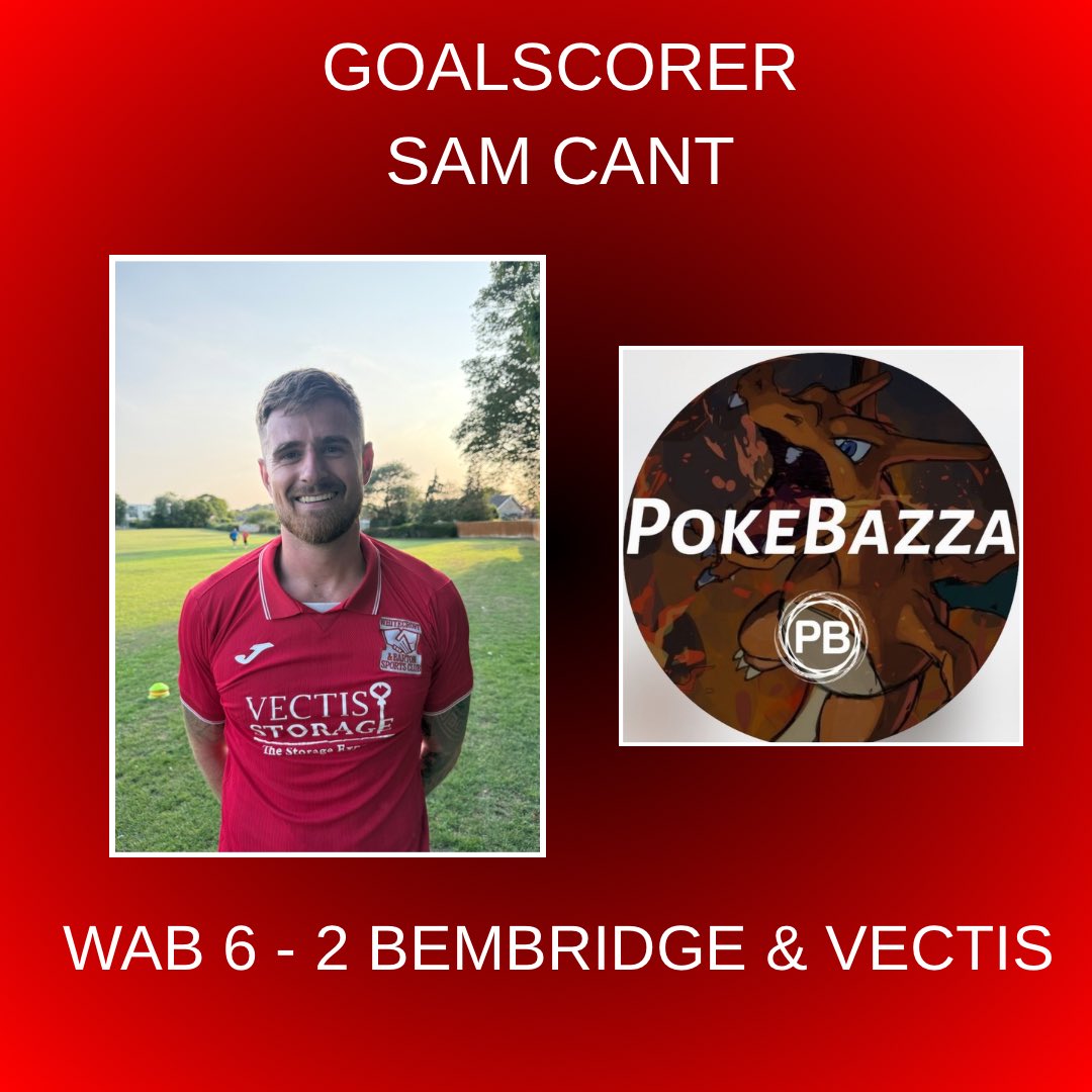 wab_fc's tweet photo. 1st Team 

WAB 6 - 2 Bembridge &amp; Vectis 

⚽️⚽️ Sam Cant - PokeBazza 
⚽️ Alex Wright - Morgan Decor
⚽️ Harry Mulholland - BeatsOnTap
⚽️ Theo Appell - MG2 Tiling
⚽️ Joe Rayner - Vision Windows.

⭐ Josh Craig 

❤️💛 https://t.co/qlCVSqpURv