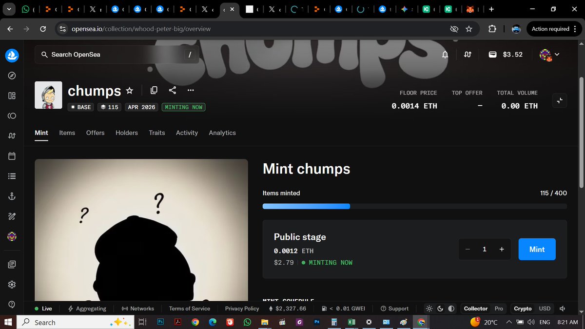 TurkyMado24679's tweet image. "Hey @ChumpsonEth, quick Q. I'm an ETH mainnet holder (#32, #33) but noticed a separate mint on Base (115/400 done).

Since price is the same (0.0012 ETH), why split the liquidity? Does total supply increase now? Need clarity for the community! 🧐🚀 #Chumps #NFT #Base"